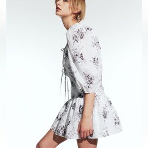 NWT Puff Sleeved Poplin Dress